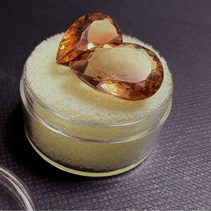 Imperial Topaz Teardrop Gemstone Pair